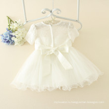 Чистый белый короткий рукав платье ангела для девочки маленькая принцесса платье подгонять 100шт ОЕМ